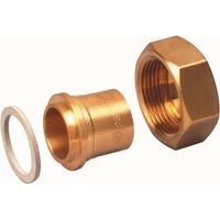 Banides & Debeaurain 0290408 - Bag of 2 straight GAS flat joint fittings to be brazed on copper. Nut Fem G3/4" - Cu 14x16 with