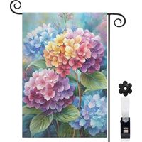 Drapeau de jardin Bienvenue en lin lavable 45 x 30 cm résistant aux intempéries décoration saisonnière pour jardin
