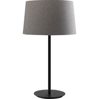 Lampada da Tavolo VIVIEN Nera con Paralume Conico Grigio, Attacco E27, Classe II, IP20, Design Moderno per Interni - Rossini Group