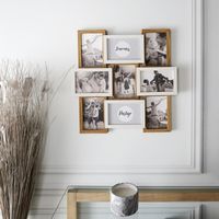 Pêle-mêle - HOME DECO FACTORY - 9 Vues - Bois - Blanc
