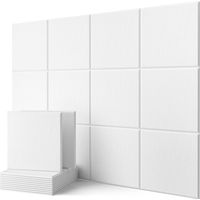 Cyslmuk – Lot de 12 panneaux acoustiques carrés 30x30cm – Insonorisants pour murs et plafonds – Absorption sonore efficace – Installation facile