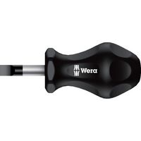 Wera 05110070001 Destornillador Corto Plano De Carburador, 1.0 X 5.5 X 25 Mm