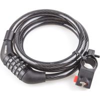 Lucchetto per bicicletta con combinazione a spirale 1,2x120 cm nero