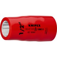 KNIPEX 98 47 5/8" Steckschlüsseleinsatz (Doppel-Sechskant) mit Innenvierkant 1/2" 55 mm