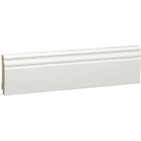 KGM Hamburger Sockelleiste weiß Massivholz RAL9010 18x115mm 48m