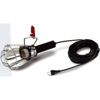 Lámpara portátil con pantalla 100 w 250 v e27, mango de goma negro, cable 5 m y pinza, en bolsa