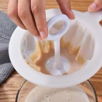 Filtro de malla ultrafina para leche de nueces, cuchara de nailon para leche de soja, café y yogur.