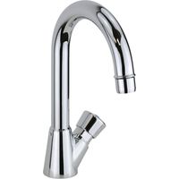 Rubinetto temporizzato monoacqua canna alta girevole in ottone cromato MCM 909101 8/12 secondi