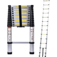 5M Telescoping Ladder 16.4FT Aluminum Extension Ladder Step Ladders Loft Ladder Attic Ladder Collapsible Ladders for Home, Multi-Purpose Telescopic Compact Ladder for Roof