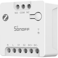 SONOFF Zigbee 3.0 Trockenkontakt-Relais, AC/DC Eingang, Kompatibel mit Zigbee Hubs, Funktioniert mit Alexa & Google Home, Smart Relais für Garagentor, Boiler, DC-Motoren & Magnetventile, MINI-ZBD