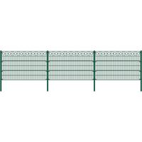 Doppelstabmattenzaun MORATA Raute Höhe: 200 cm / Länge: 10 m 2x Eckpfosten I Gartenzaun, Mattenzaun Gartenzaun Mattenzaun