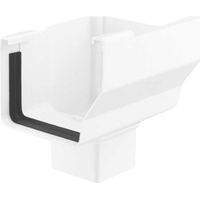 Bajada Lateral Derecha Canalón EUME Blanca PVC - 70x70 - Ferroplast Color: Blanco