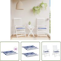 Lot de 2 Coussins de chaise de jardin Coussin Déco confort 50x50x3 cm tissu 68029