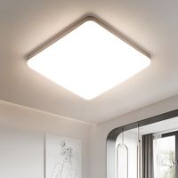 GOECO COECO LED Ceiling Light, 48W 5400LM Square Ceiling Lamp, 4000K White Panel Lamp Modern for Kitchen, Bedroom, Living Room, Hallway, Balcony