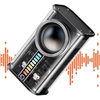 Enceinte Bluetooth sans fil transparente Mecha : enceinte Bluetooth, enceinte Bluetooth 5.3