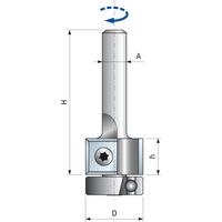Fresa recta con plaquitas intercambiables y rodamiento FREUD - Ø19 H12/70 Q8 Z2 - F03FA14729 -TG74MD CB3