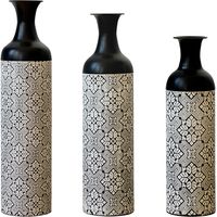 CAIziVases de sol métal lot 3 (50/66/83 cm) géométriques déco moderne