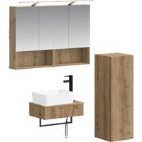 Ensemble d'armoire de salle de bain 4 pc Chêne artisanal vidaXL
