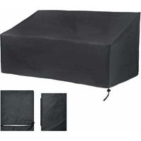 2-seater garden bench cover, outdoor patio bench cover, dustproof, UV resistant, waterproof, windproof, protective Oxford fabric sofa cover