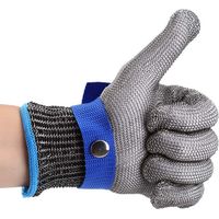 Gants de protection de niveau 5 – Protection contre l'acier inoxydable – Résistance aux coupures – Taille L