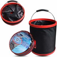 Seau lavage voiture pliable Lavage/rangement 12L, robuste, avec sac de rangement Conducteurs, campeurs, pêcheurs