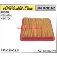 Luftfilter ALPINA Rasenmähermotor Rider VBE 0701 704 028162