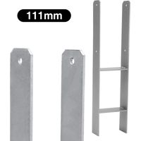 Wolketon 4x ancres H support de poteau Ancre de poteau Patte de poteau Poutre 600MM Pied de poteau