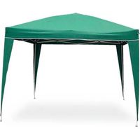 Gazebo pop-up vert en acier 3x3 m