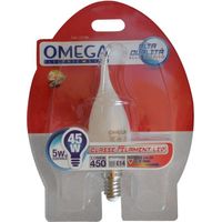 LAMPADA LED 5W C35 SOFFIO DI VENTO E14 3000K, VETRO MILKY