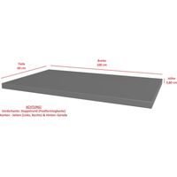 Arbeitsplatte 100cm 38mm Anthrazit matt Küche Nessa Scandi Old Style Ava-AR Luna