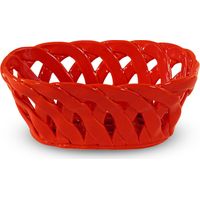 WD LifeStyle Cestino Centrotavola in Stoneware Rosso