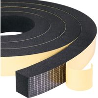 Türdichtung, selbstklebendes Schaumstoff-Wetterband, kälte- und stoßdämpfender Gummistreifen, 2 Rollen 25 mm (L) x 10 mm (H) x 4 m (L), Schwarz und Gelb (je 2 m)