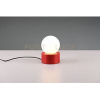 COUNTESS LAMPADA DA TAVOLO BASE IN METALLO ROSSA CON VETRO BIANCO ACCENSIONE TOUCH H. 17CM 1 LUCE ATTACCO E14