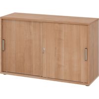 bümö Schiebetürenschrank office - 2 Ordnerhöhen Nussbaum