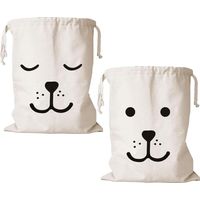 2 sacs à linge sale, sacs à linge pour machine à laver, grands sacs à linge pour le linge sale en tissu de voyage, grande capacité pour les foyers de plusieurs personnes, 60 x 50