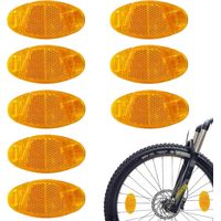 Set di 8 riflettori extra rinforzati per raggi di bicicletta con design a occhio di gatto, per bici da corsa, mountain bike, bici da trekking, biciclette e biciclette per bambini