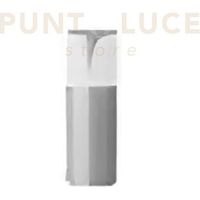 GES720- PALETTO H.30CM D.9CM GRIGIO METALLIZZATO 1 LUCE ATTACCO E27 IP44