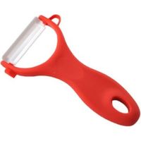 Svanera pelapatate, frutta, rosso lama in ceramica, manico ergonomico