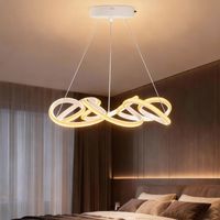 Mai & Mai Lampadario a Sospensione 67W con Filo 100 CM, Altezza Regolabile, Lampada da Soffitto a Sospensione per Camera da Letto e Soggiorno, 52cm, Bianco, Alivetta25040