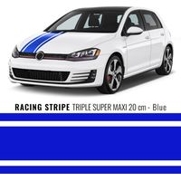 Stripes Strisce Adesive per Auto 3 Fili - Dimensione: 200 MM - Colore: BLU