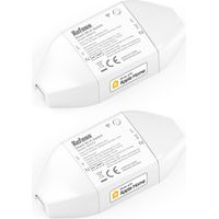 Refoss L'interruttore WiFi Funziona con Apple HomeKit, Interruttore Intelligente Universale per Siri, Alexa, Google Home, Telecomando, Controllo Vocale, 2500 W, 2 Pezzo