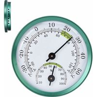 Ahlsen Termómetro Interior Exterior Monitor de Temperatura de Pared o Superficie Temperaturas Interiores Decorativas para Piscina y Pared 58x13mm