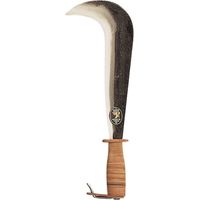 Serpe Bergamo 28 cm – Lame en acier trempé pour coupe nette – Poignée ergonomique en bois – Élagage professionnel – Angelo B.