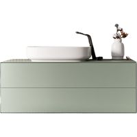 BERNSTEIN - Mobile lavabo da bagno verde giada opaco 120x50x45cm (LxWxH) 2 cassetti scorrevoli - MILOU120 Verde giada opaco