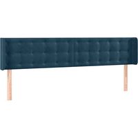 Maison Exclusive - Testiera ad Orecchio Blu Scuro 163x16x78/88 cm in Velluto