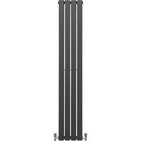 Paneelheizkörper Flachheizkörper Design Heizkörper Heizung 160cm x 28cm Anthrazitgrau Vertikal Heizgerät Doppellagig Wandheizkörper Küche Wohnzimmer Badezimmer Reinigungsbürste und Befestigungsset