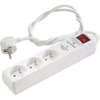Multiprises: 3 Prises + Fonction Para-surtenseur - Interrupteur - 3680w Max - 2 Pôles Avec Terre - Erard