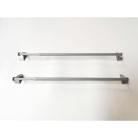 Madeinnature – Lot de 2 tringles à rideaux autobloquantes sans perçage – Longueur extensible 30 à 50 cm – Spécial fenêtres PVC, alu, bois – Coloris gris