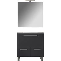 Ensemble de salle de bain LUTON 80 cm Anthracite Mat