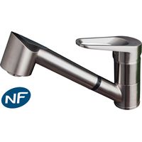 Essebagno Embla miscelatore per lavello con doccetta estraibile finitura acciaio inox